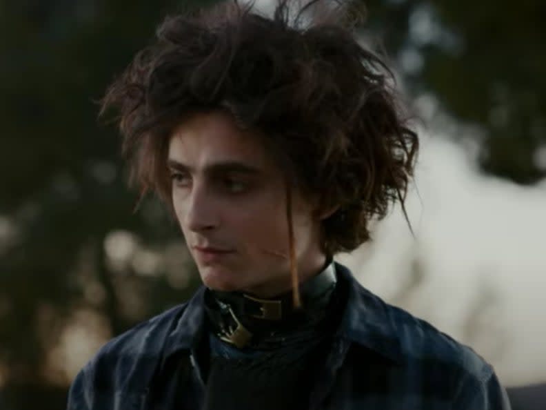 Timothee Chalamet as Edgar Scissorhands in Cadillac’s Super Bowl advert (YouTube/screengrab)