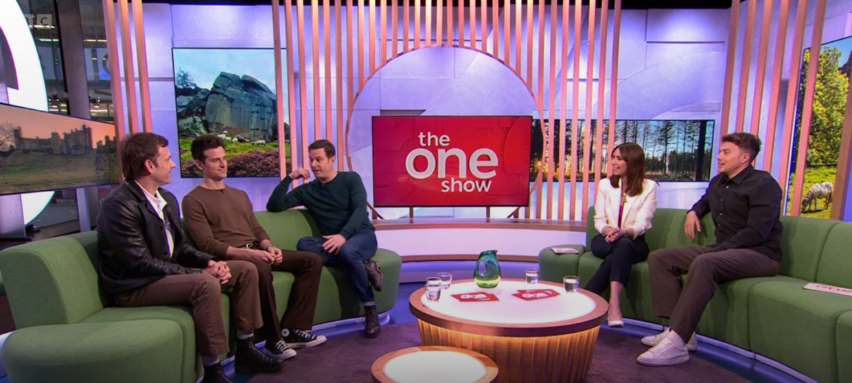 Matt Baker fell straight back into his old role on The One Show. (BBC screengrab)