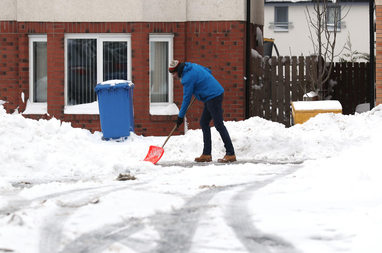 Yellow warnings have been issued for snow and ice by the Met Office (PA)