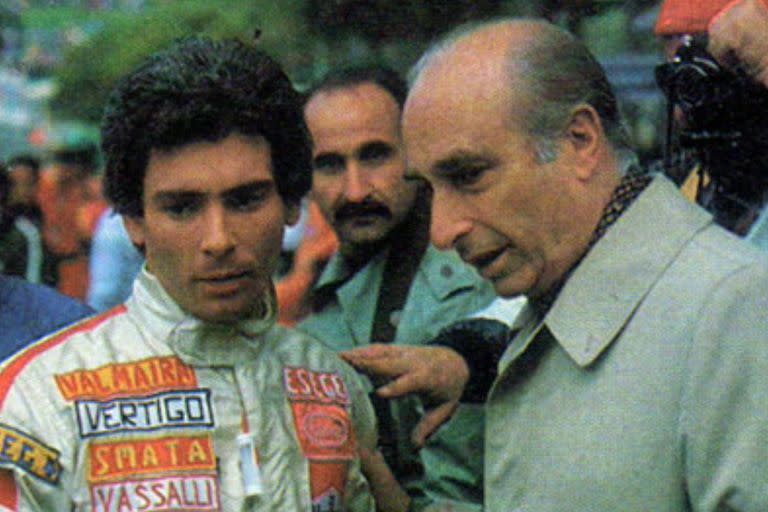 Larrauri junto a Juan Manuel Fangio