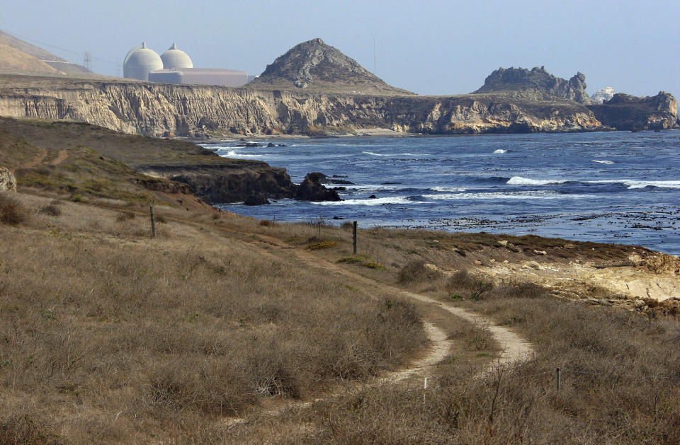 The Diablo Canyon Nuclear Power Plant, south of Los Osos, Calif., is viewed Sept. 20, 2005. The California Energy Commission is holding a three-hour workshop focused on the state's power needs in the climate change era and what role the power plant might have in maintaining reliable electricity. (AP Photo/Michael A. Mariant, File)