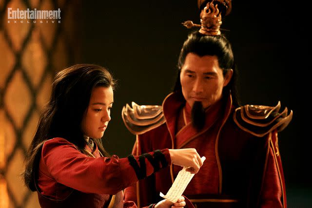 <p>Robert Falconer/Netflix</p> Elizabeth Yu as Azula and Daniel Dae Kim as Ozai in 'Avatar: The Last Airbender'