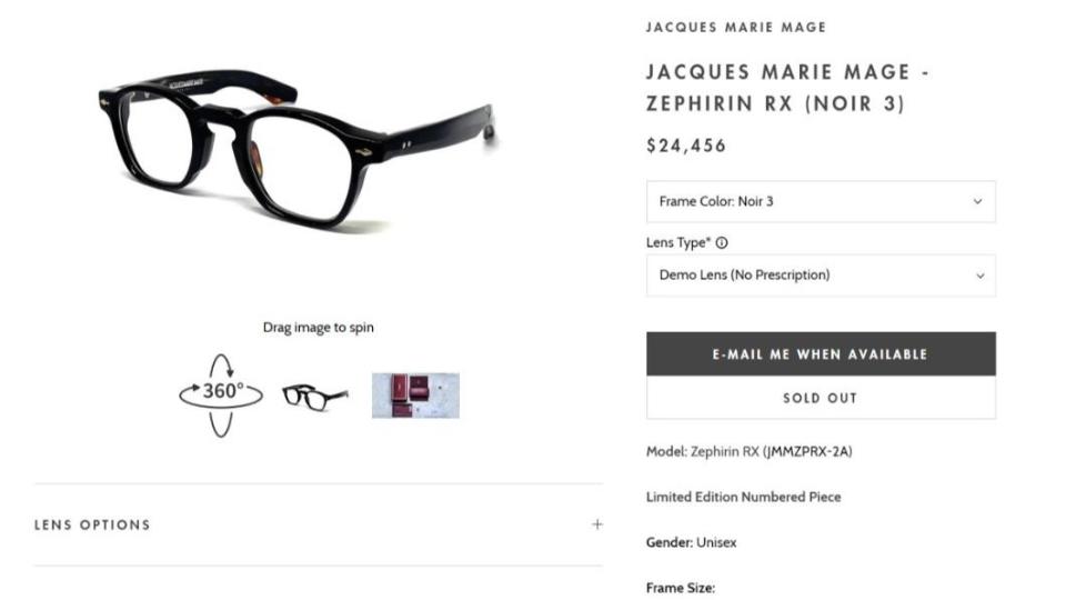 精品品牌JACQUES MARIE MAGE Zephirin Noir3。（圖／翻攝自韓網）