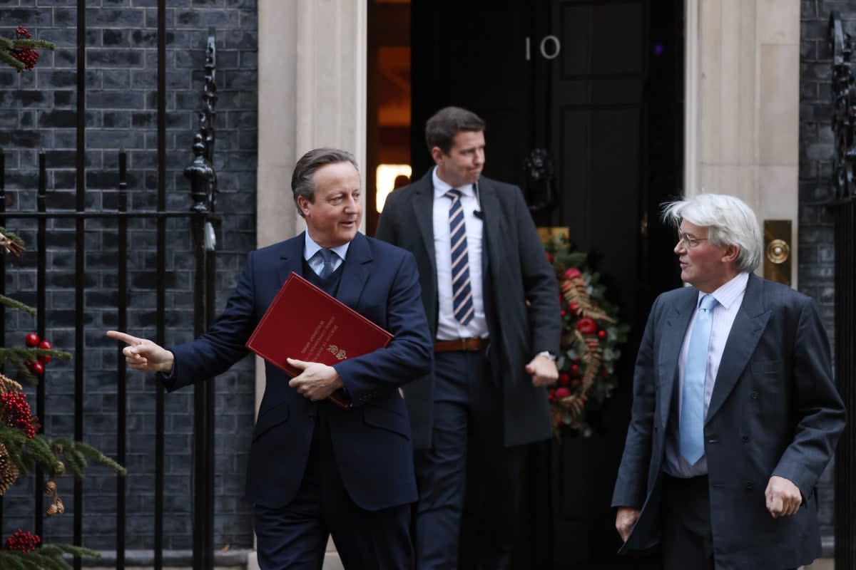 Lord Cameron leaves cabinet on Tuesday ahead of trip to Brussels (Getty)