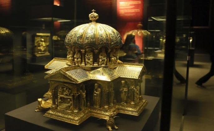 The U.S. Supreme Court heard arguments in 2020 in a case brought by Jewish heirs of art dealers who sold a collection of medieval artifacts known as the Guelph Treasure to the Nazis in 1935. File Photo by Stephanie Pilick/EPA