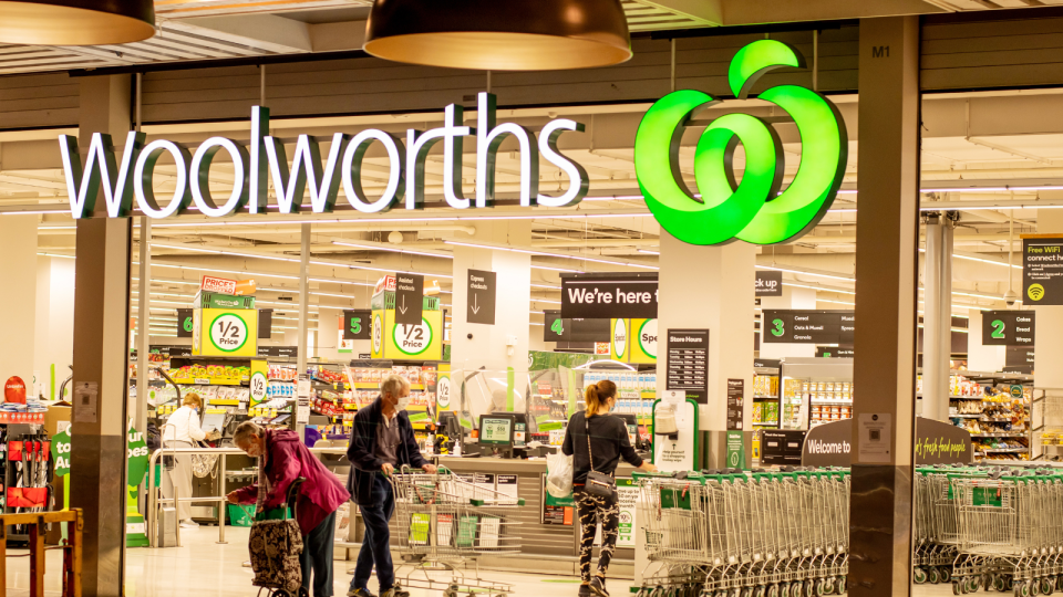 The exterior of Woolworths store.