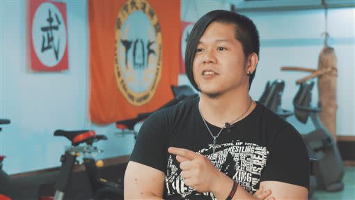 惡王Kazuya是台灣職業摔角選手，經歷過最艱困的路，他仍堅持走到現在。（記者陳則凱攝影）