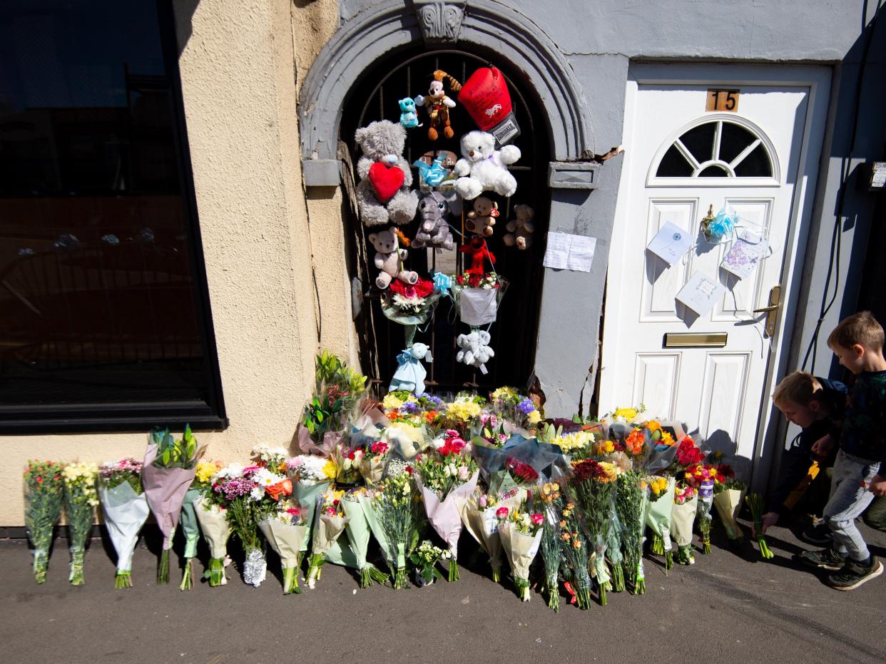 <p>Flowers have been left at the scene to pay tribute to Ciaran and pay respects to his family.</p> (PA)