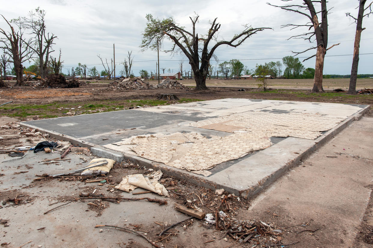 Tornado damage in Rolling Fork, Miss. on April 23, 2023. (Rory Doyle for NBC News)