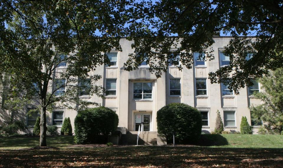 The 1947 Kohr Administration Building is an older wing of the former IU Health Bloomington Hospital structure, which has been enlarged and remodeled several times. The Bloomington City Council approved the creation of the Kohr Building Historic District in February 2021.