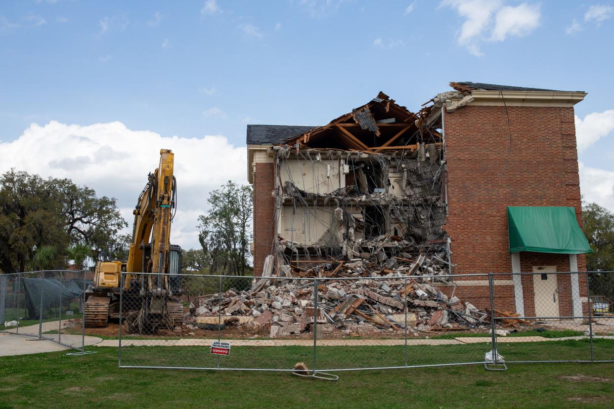 Demolition began on Truth Hall at Florida A&M University this week Feb. 27, 2023. 