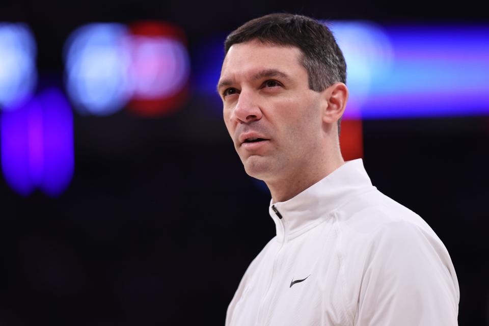 Thunder coach Mark Daigneault looks on during the first quarter against the Knicks at Madison Square Garden on March 31.