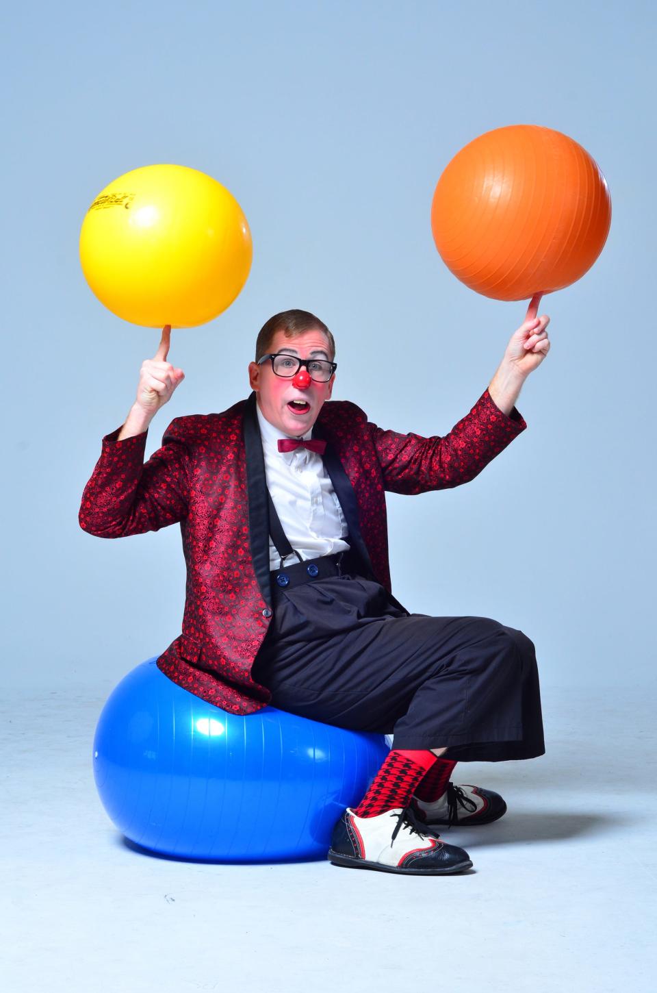 Clown Chris Allison brings some comedic antics to the 2022 Summer Circus Spectacular at The Ringling.