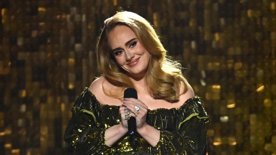 Adele performs during The BRIT Awards 2022 at The O2 Arena on February 08, 2022 in London, England.