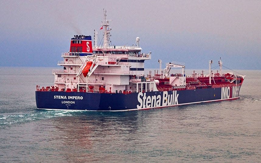 The British flagged 'Stena Impero' has taken a very sudden turn into Iranian waters despite her original destination being Saudi Arabia, according to data relayed by maritime tracking service - Stena