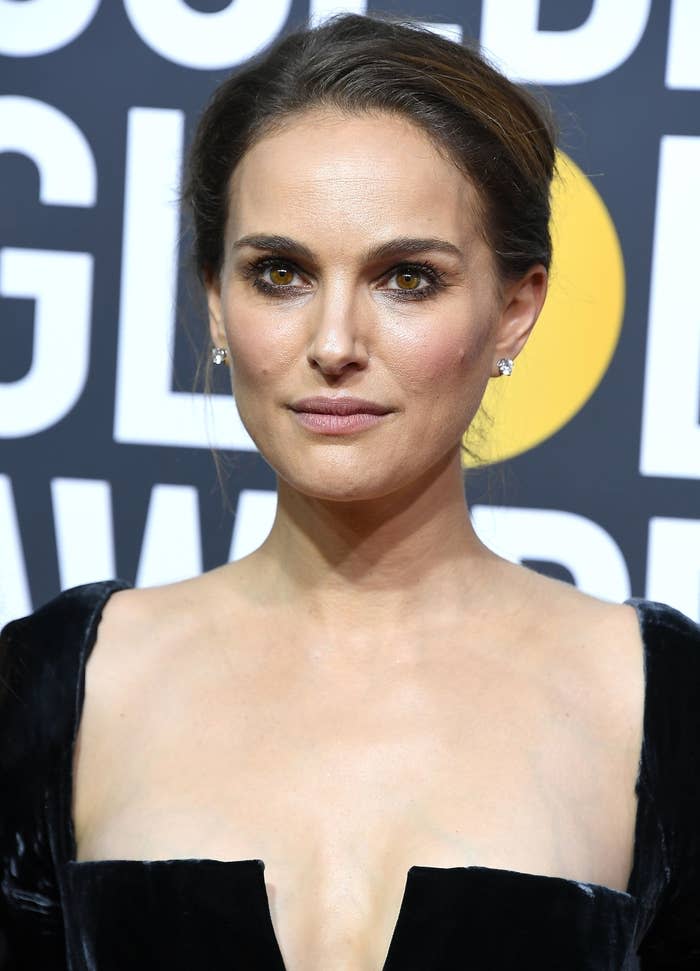 Close-up of Natalie at a media event