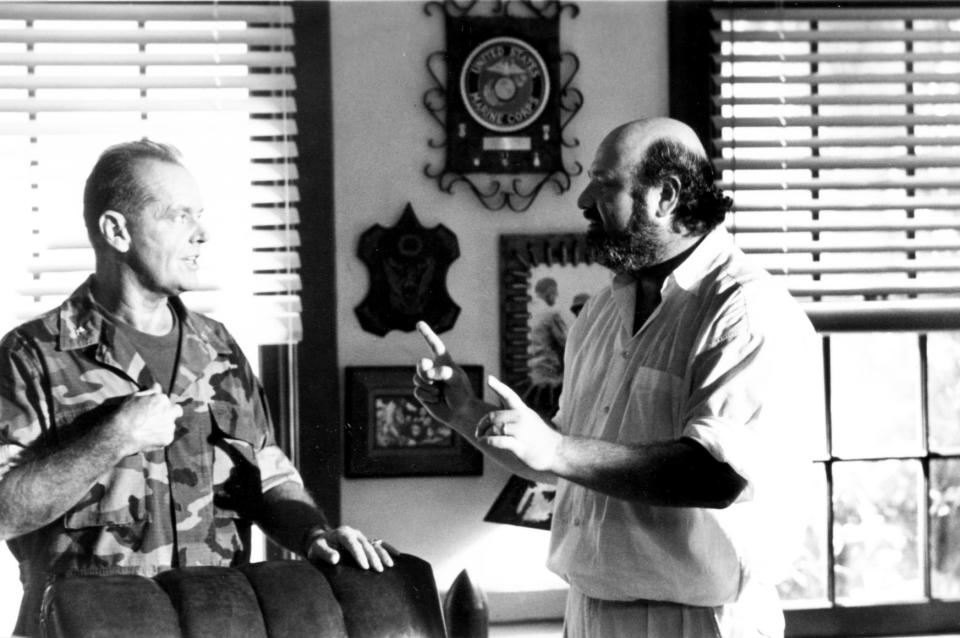 Jack Nicholson and Rob Reiner on the set of <em>A Few Good Men</em> in 1992 (Photo: Columbia/Courtesy Everett Collection)