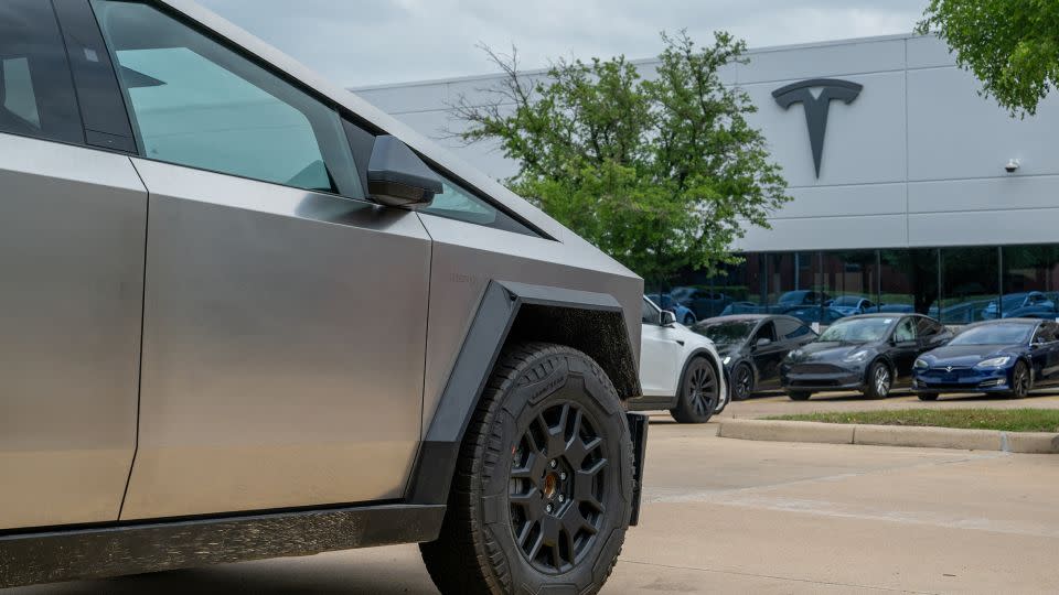 A Tesla Cybertruck at a Tesla dealership in April 2024 in Austin, Texas. - Brandon Bell/Getty Images