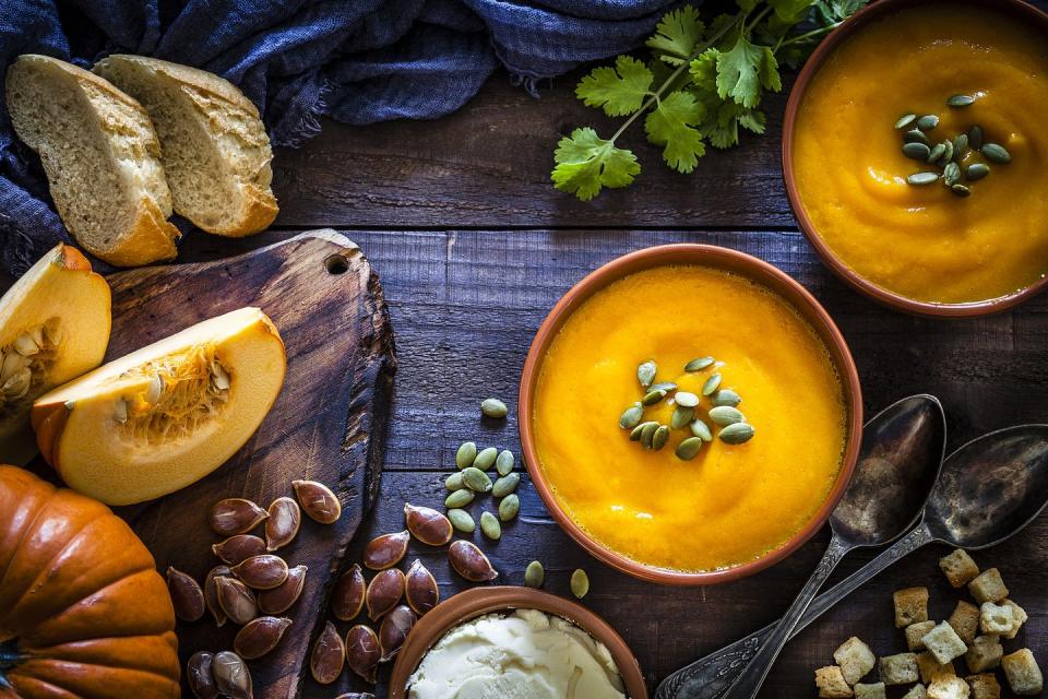 Make a pumpkin-themed dinner.