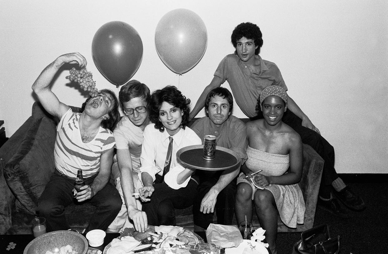 The Waitresses in 1981. Pictured are, from left, Chris Butler, Dan Klayman, Patty Donahue (1956 - 1996), Mars Williams, Billy Ficca (rear), and Tracy Wormworth. (Photo: Paul Natkin/Getty Images)