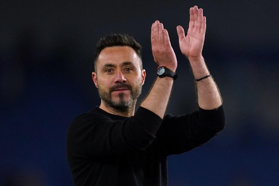 Roberto De Zerbi has guided Brighton into the Europa League (PA)