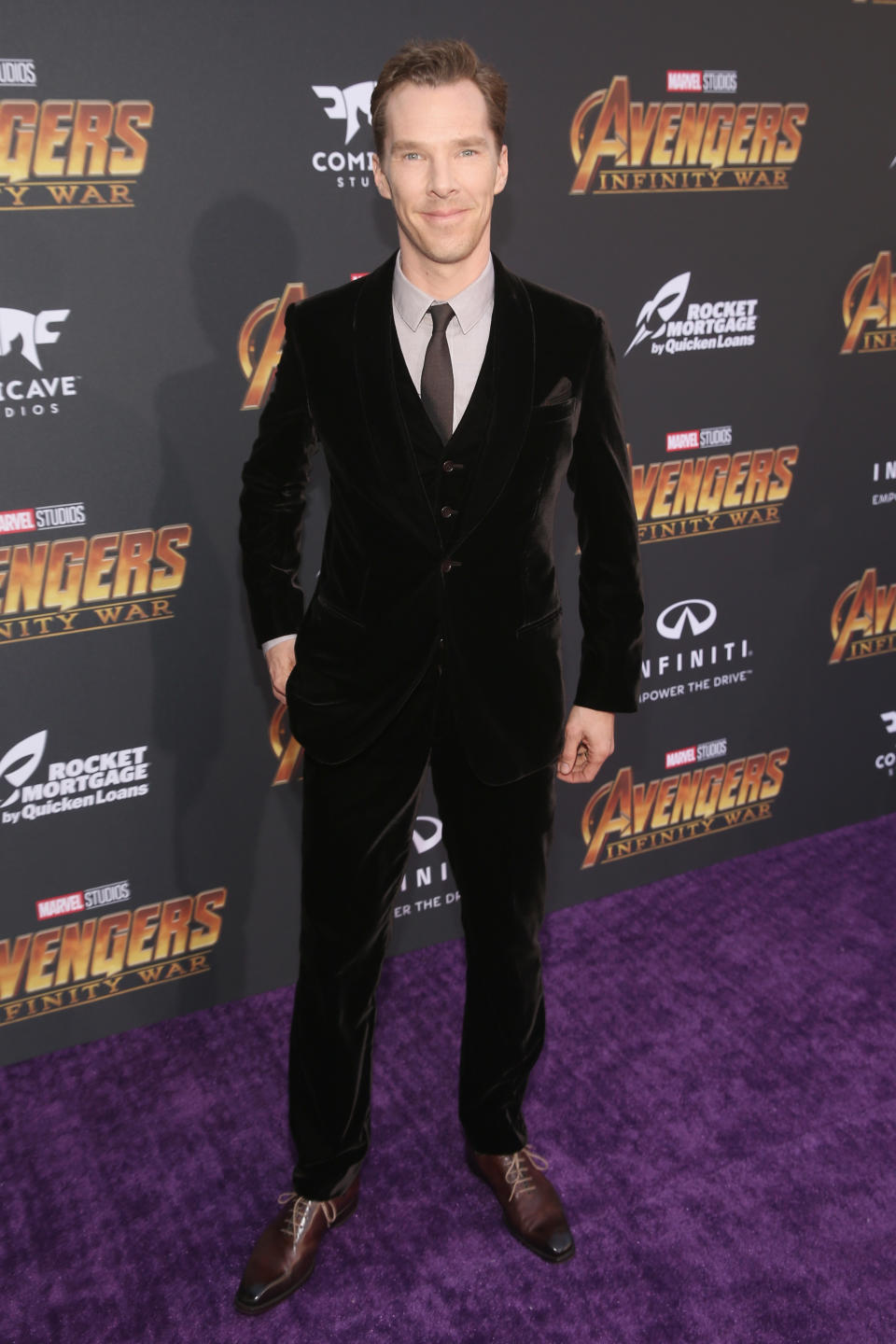 <p>The actor opted for a dapper suit. (Photo: Getty Images) </p>