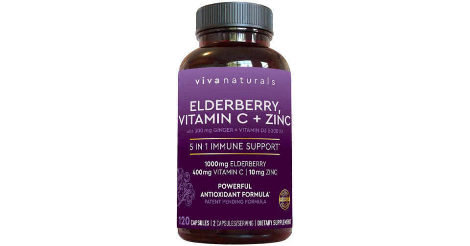 Viva Naturals Elderberry, Vitamin C, Zinc, Vitamin D 5000 IU (Photo: Amazon)