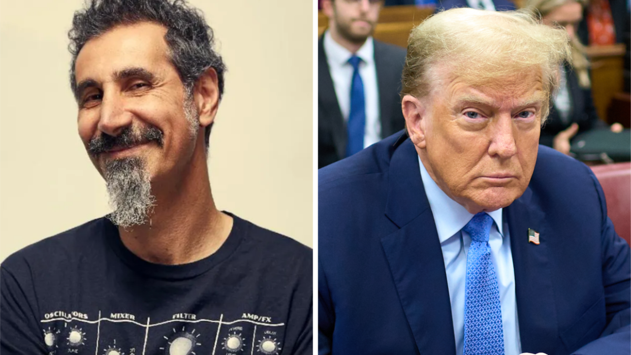  Photos of Serj Tankian and Donald Trump. 