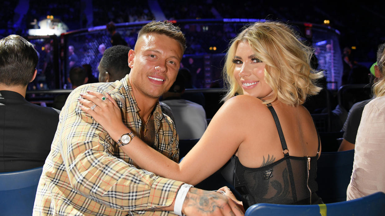 Alex Bowen and Olivia Buckland attend Bellator MMA London at  Wembley in June 2019