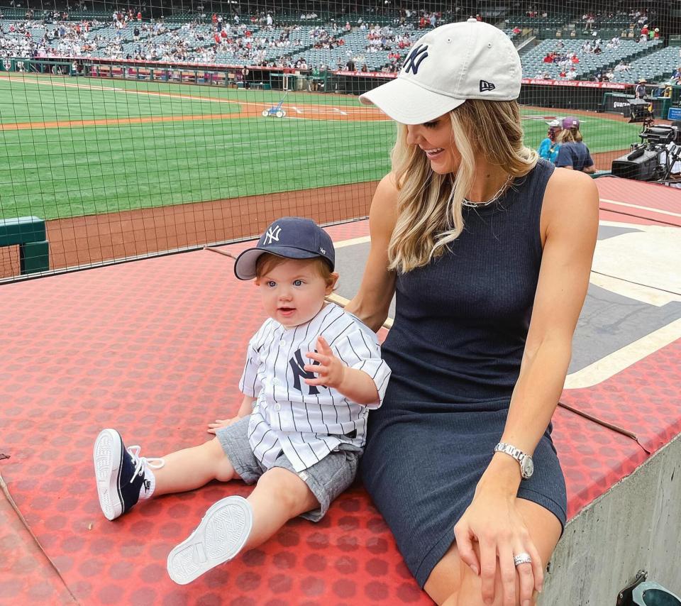 Amy Cole and her son