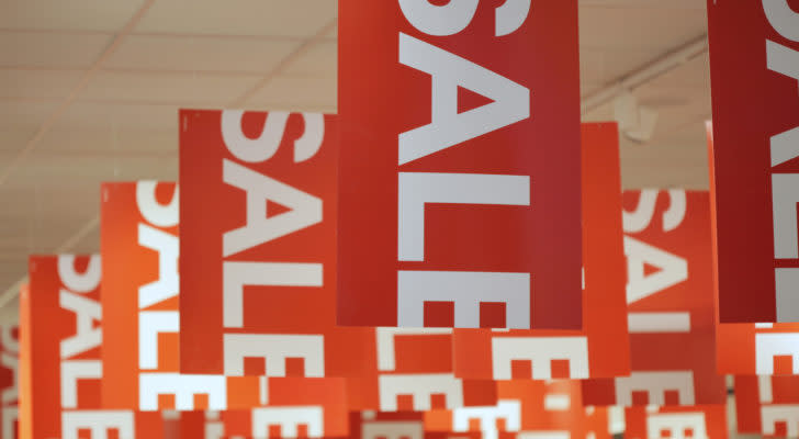 A large amount of SALE signs.