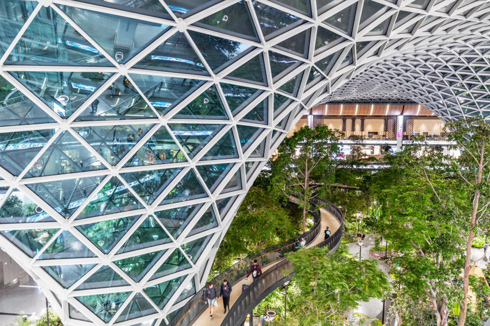 Doha Airport, Qatar - March 30, 2024: Beautiful airport in Doha