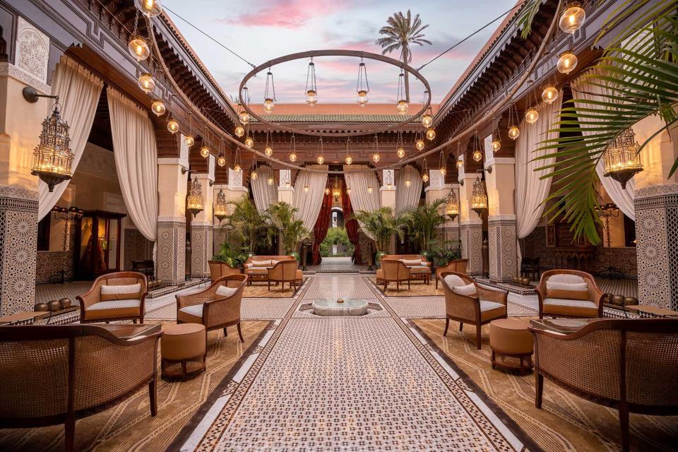 Outdoor lounge at Royal Mansour Marrakech
