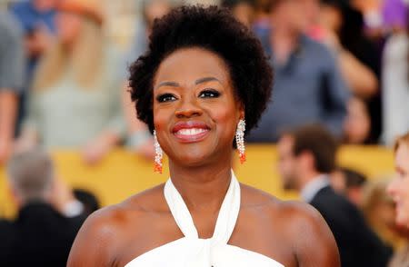 Actress Viola Davis from the ABC series "How to Get Away with Murder" while arriving at the 21st annual Screen Actors Guild Awards in Los Angeles, California January 25, 2015. REUTERS/Mike Blake/File Photo