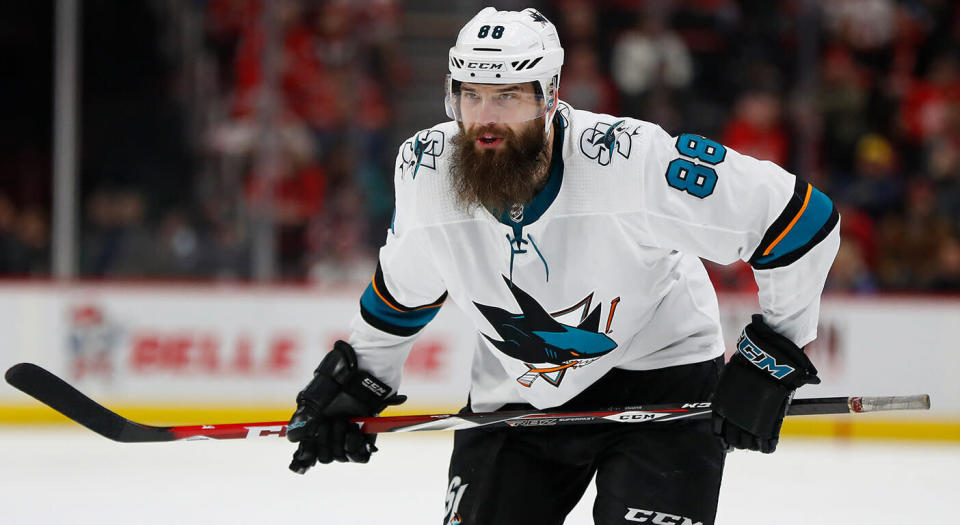 Brent Burns has logged nearly an hour more than the next-closest player throughout the NHL Playoffs. 