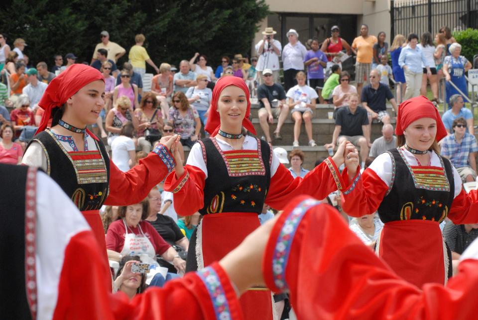 Dancers perform at a previous Greek Festival. 