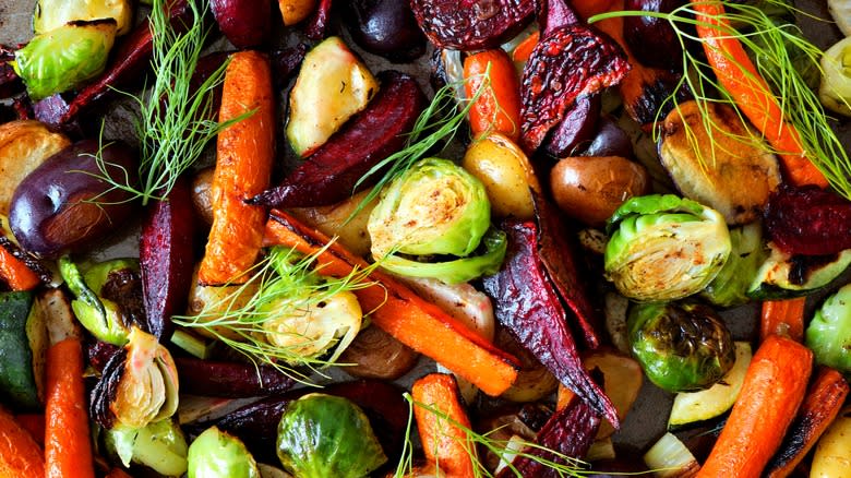 Roasted vegetables with herbs