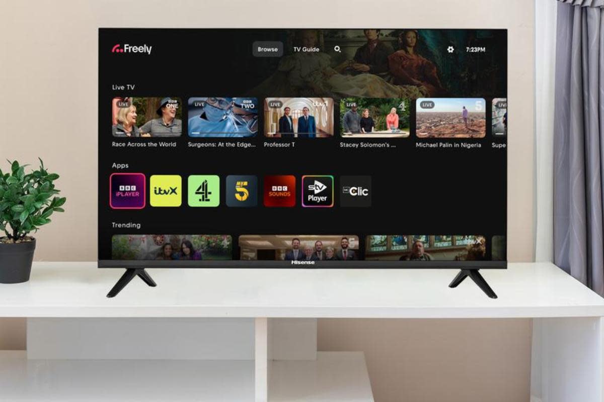 Freely is available now on Hisense TVs <i>(Image: Everyone TV/PA)</i>