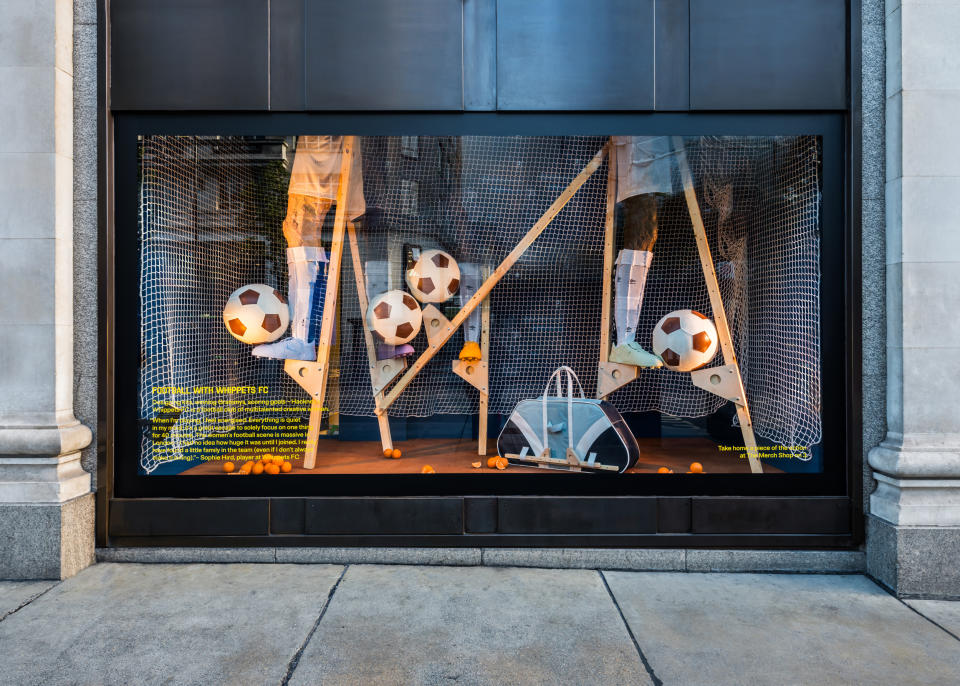 One of the Sportopia windows at Selfridges.