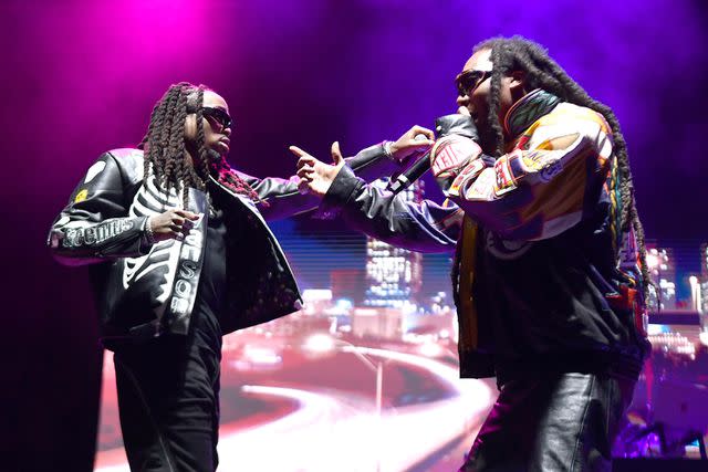 <p>Paras Griffin/Getty</p> Quavo and Takeoff