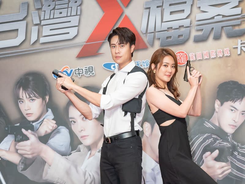 ▲劉書宏（左）在新戲《台灣X檔案》飾演警察，右為楊雅筑。（圖／中視提供）