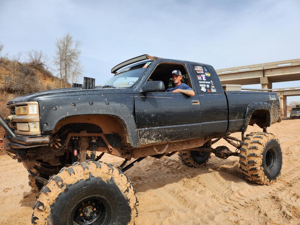 Bobby Clark enjoys "pushing his vehicle to the limit" at the annual Canadian River Sand Drags on Saturday afternoon.