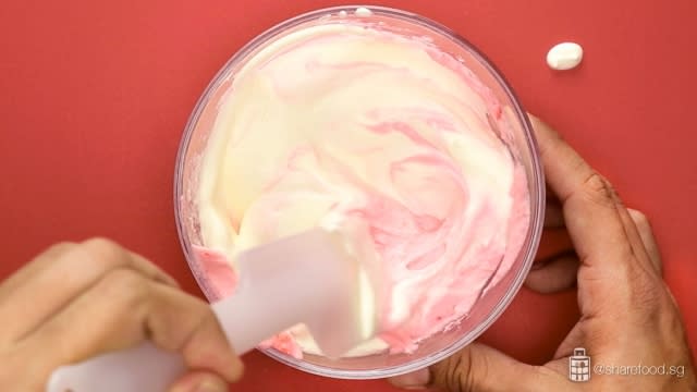 preparing the strawberry glaze