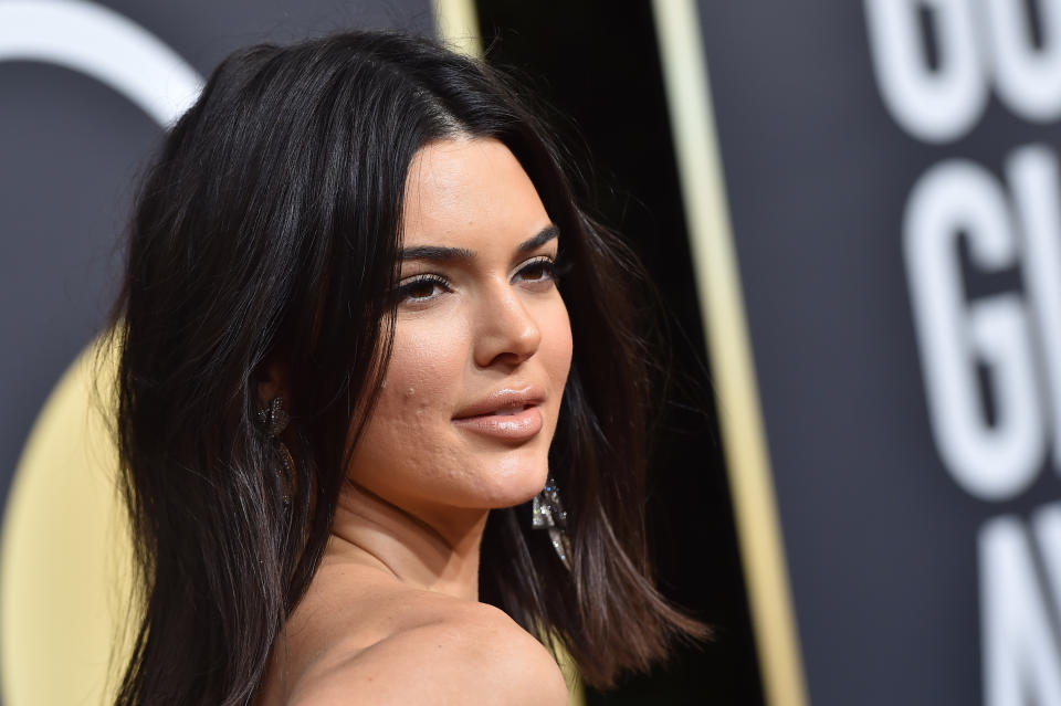 <p>Kendall, 23, spoke about her acne in a moving <a rel="nofollow noopener" href="https://www.instagram.com/p/BswTPcNDbuH/?utm_source=ig_embed" target="_blank" data-ylk="slk:Instagram post;elm:context_link;itc:0;sec:content-canvas" class="link ">Instagram post</a>. She wrote: “Suffering from acne for me was debilitating. It’s something that I’ve dealt with since I was a young teen and has caused me to feel anxious, helpless and insecure.” <em>[Photo: Getty]</em> </p>