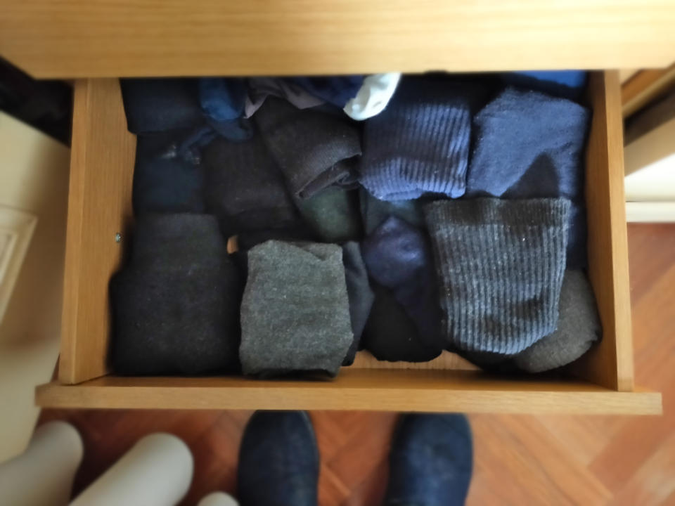 socks in a drawer