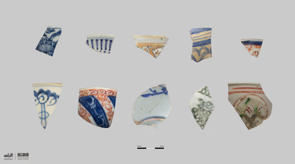 Some of the ceramic pieces were imported from China, Europe and Japan, experts said.