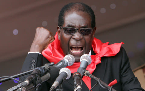Robert Mugabe during a speech  - Credit:  Tsvangirayi Mukwazhi