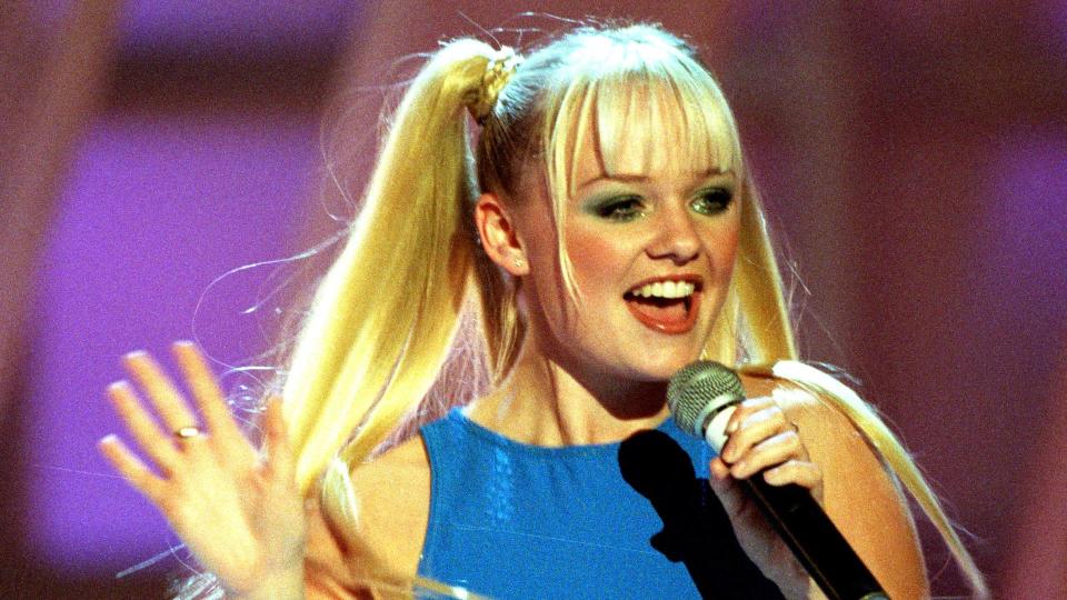 Emma Bunton performing in the Spice Girls