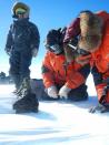 The fifth largest meteorite ever found in East Antarctica was discovered Jan. 28 by an international team of meteorite hunters. (Photo courtesy of International Polar Foundation/Vinciane Debaille) <br> <br> <a href="http://www.livescience.com/27550-big-meteorite-found-antarctica.html" rel="nofollow noopener" target="_blank" data-ylk="slk:Click here to see the full collection at LiveScience.com;elm:context_link;itc:0;sec:content-canvas" class="link ">Click here to see the full collection at LiveScience.com</a>