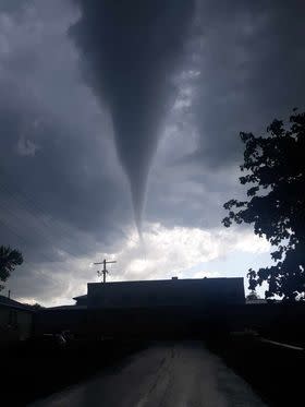 Photo captures the tornado that hit Westmoreland. Photo courtesy of Ashley Fielder.